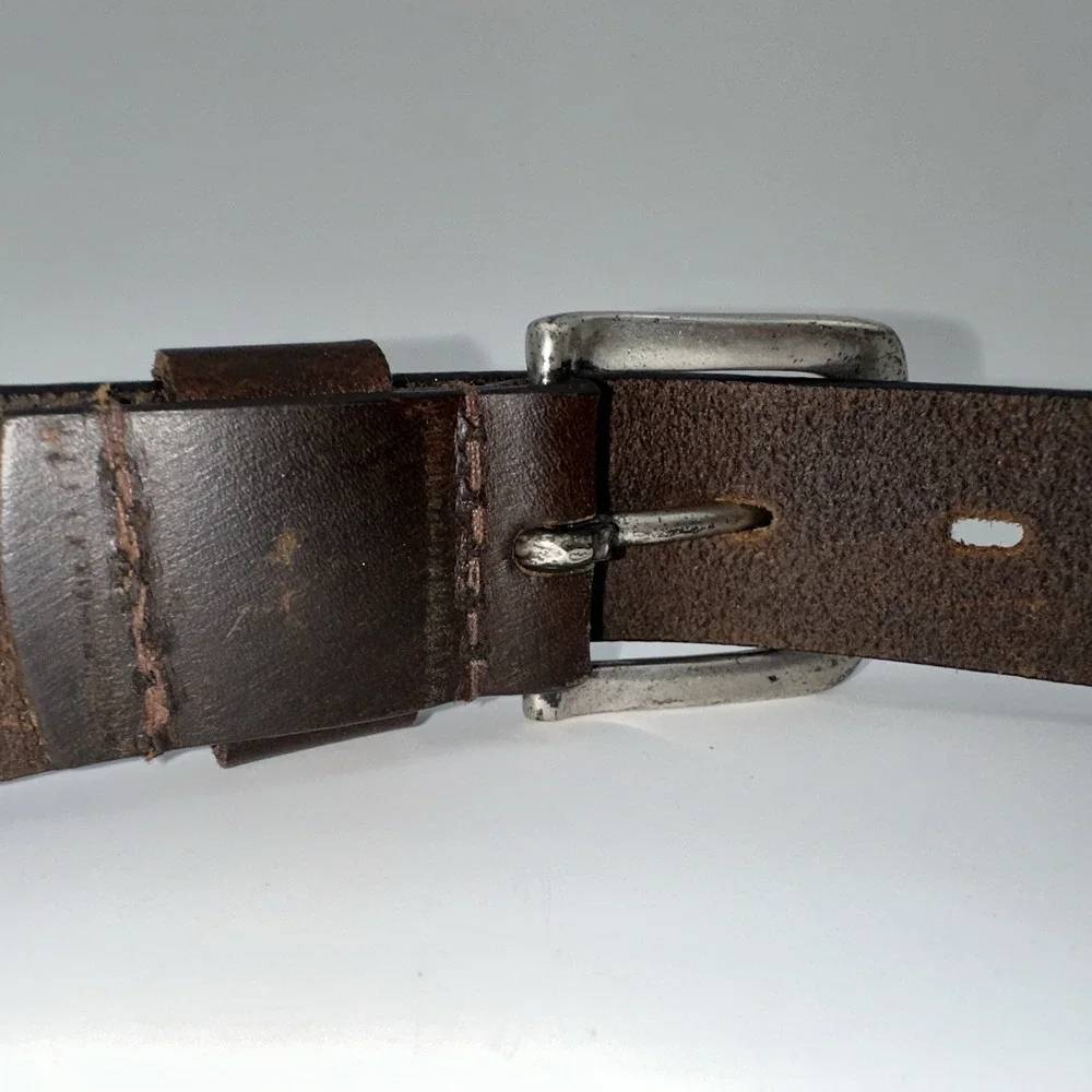 LSU Tigers Genuine Leather Concho Belt Brown Size 32 Silver Logo SEC Football